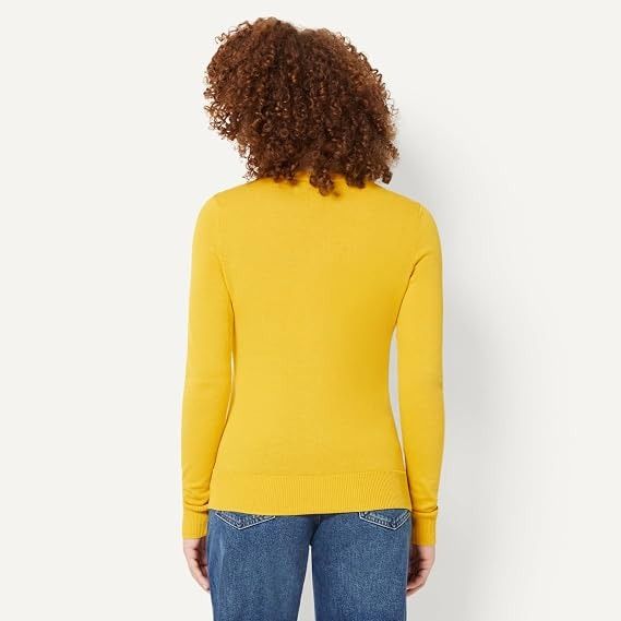 Yellow Button-Up Cardigan Sweater image 3